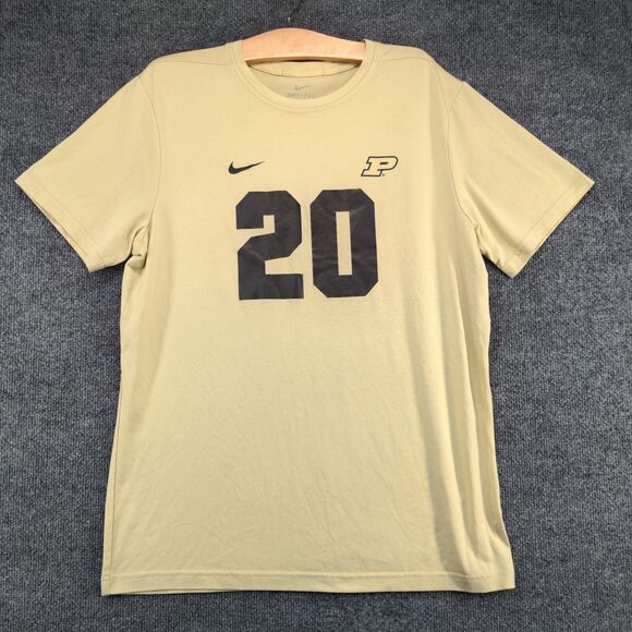 Nike Dri-Fit Men's Purdue Boilermaker #20 Franklin Graphic T-Shirt Tan Large - Picture 2 of 12